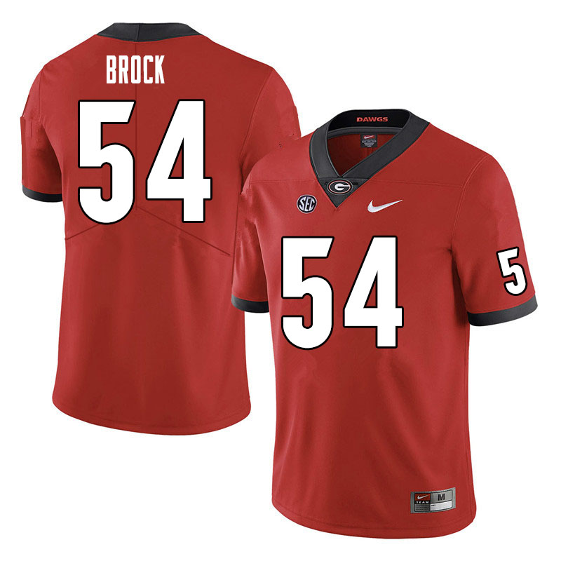 Men #54 Cade Brock Georgia Bulldogs College Football Jerseys Sale-Red